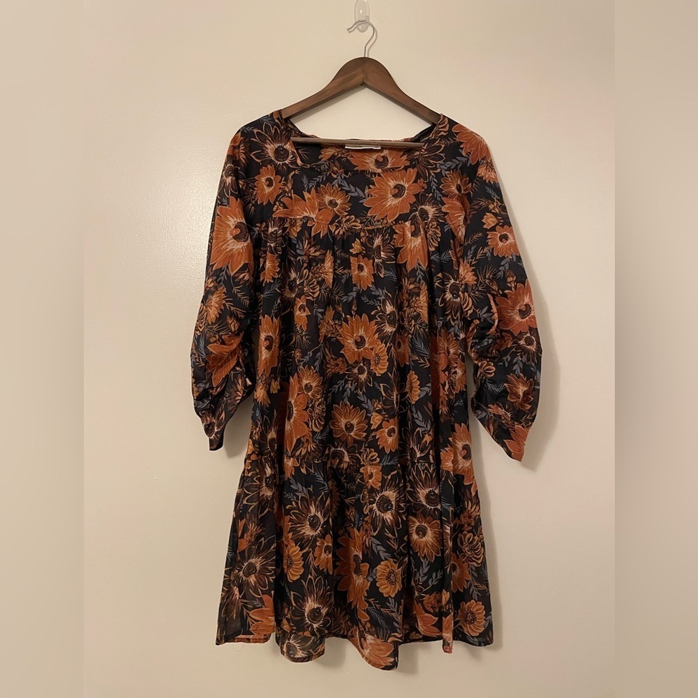 Happy X Nature by Kate Hudson Floral Baby Doll Mini Dress Size MEDIUM